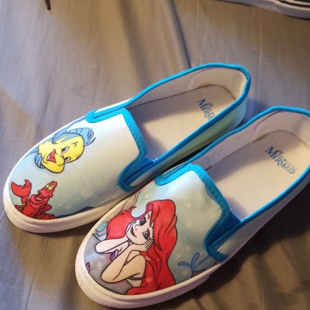 Little mermaid slip on sneakers